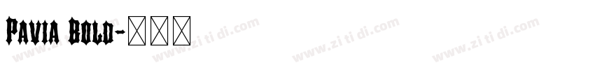 Pavia Bold字体转换